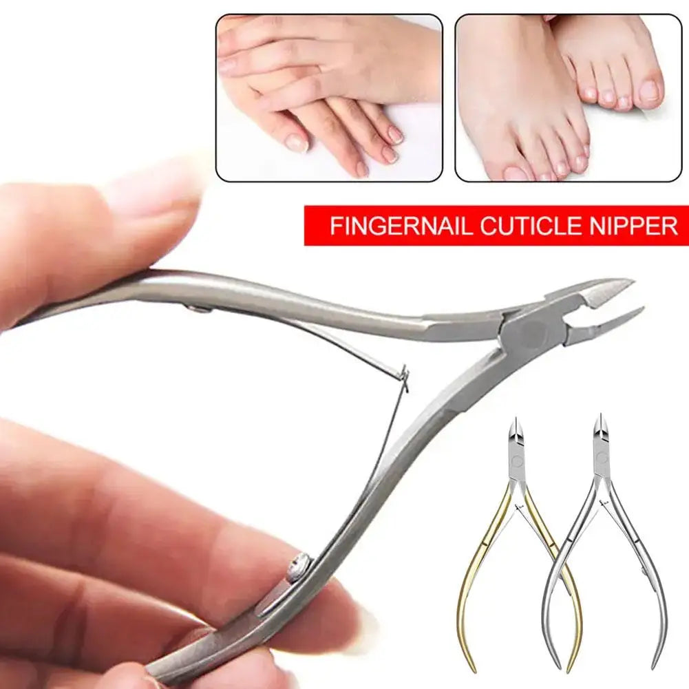 Stainless Steel Manicure Pedicure Trimmer Nailpop Nail Cuticle Scissors and Pusher Silver Dead Skin Scissor Nipper Clipper Tool