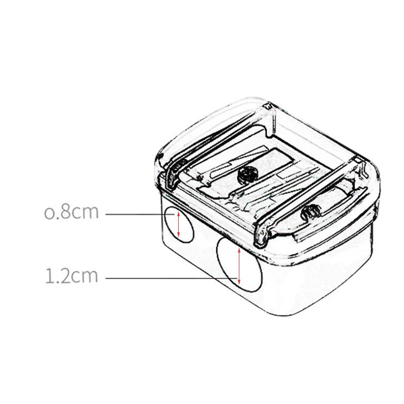 Brand Double Holes Precision Lipstick Cosmetic Pencil Sharpener For Eyebrow Lip Liner Eyeliner Pencil Girls Gift School Supplies