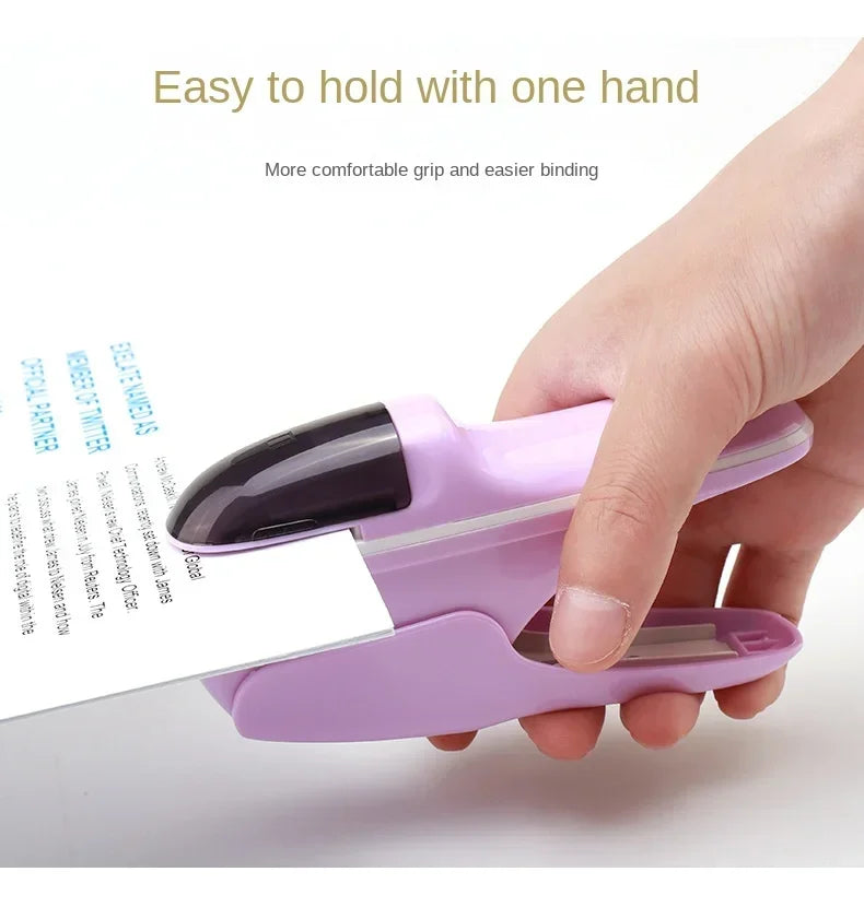 Non-staple Stapler Stapling Machine Mini Cute Book Stapleless Stapler Paper Stapling Stapler Free Staple Needleless Staplers
