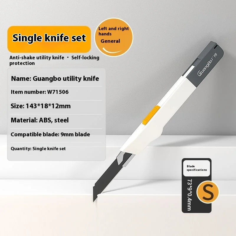Xiaomi Guangbo Back Push Small Utility Knife Automatic Locking Aluminum Alloy Paper Cutting Knife Carbon Steel Blades Box Cutter