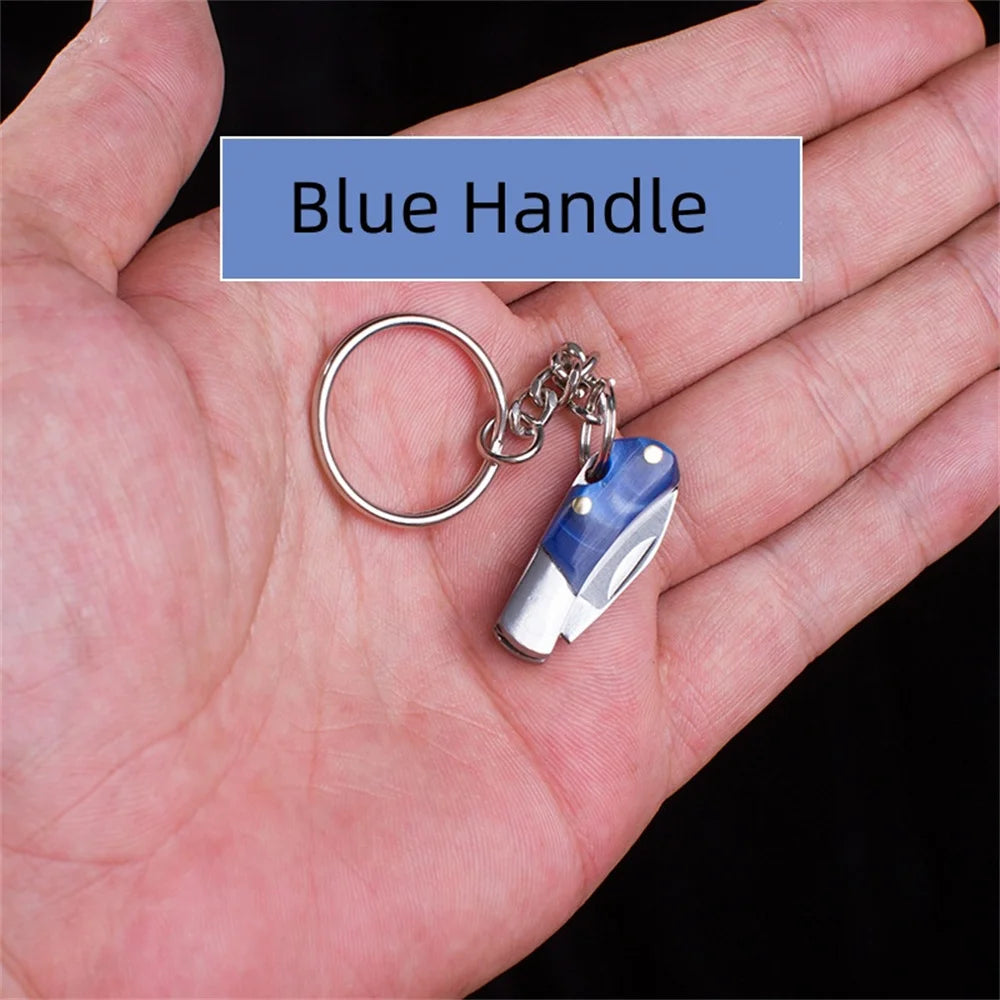Unboxing Tool Pendant Stainless Steel Camping Pocket Knife Utility Knife Keyring Multi-Functional Mini Pocket Knife Keychain