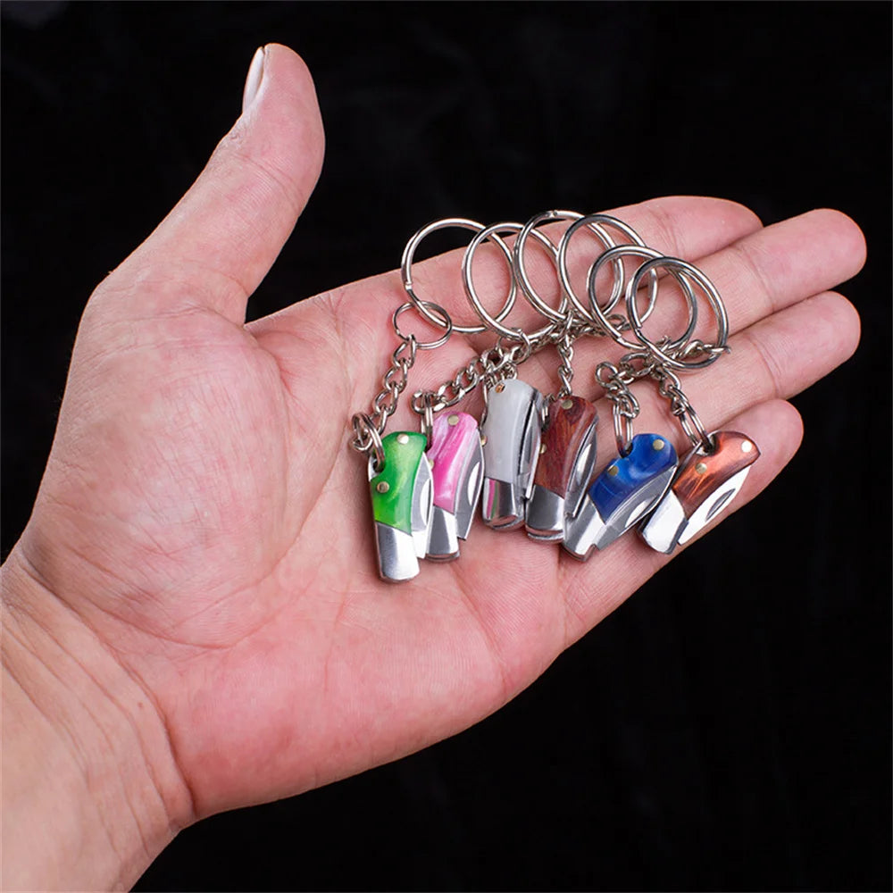 Unboxing Tool Pendant Stainless Steel Camping Pocket Knife Utility Knife Keyring Multi-Functional Mini Pocket Knife Keychain