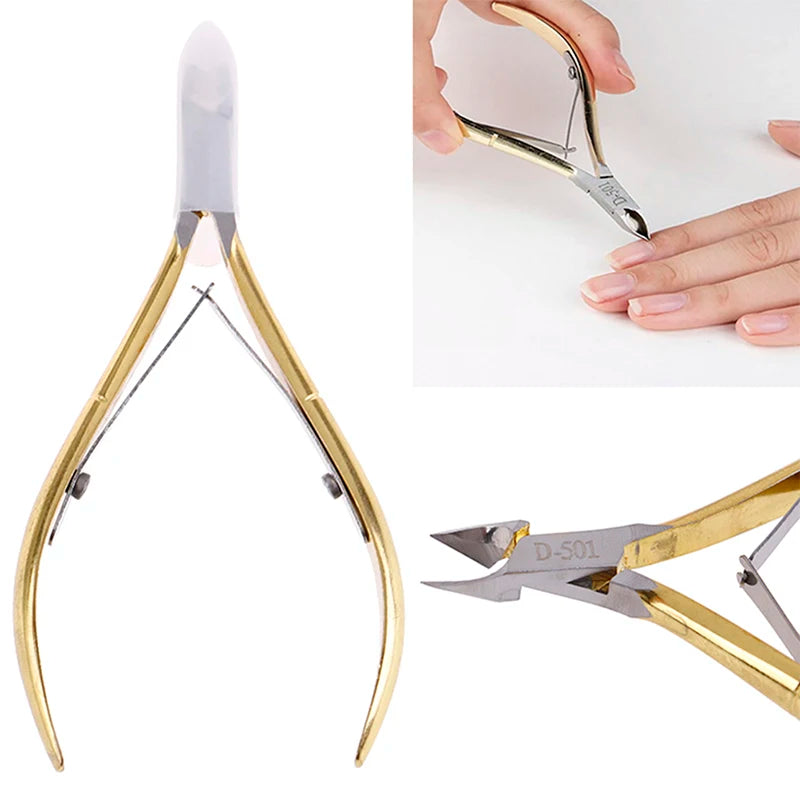 1-Pcs Stainless Steel Cuticle Nipper- Sharp Curved Jaw Scissors Nail Care Kit for Precise Dead Skin Trimmin Manicure Toolg