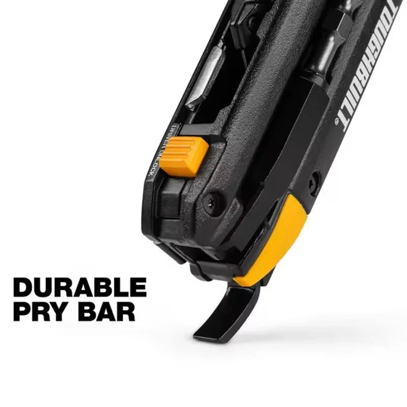 TOUGHBUILT TB-H4-12-IM 5 in 1 Electrician's Folding Knife Multifunctional Utility Knife With Bit Driver and Pry Bar Hand Tools